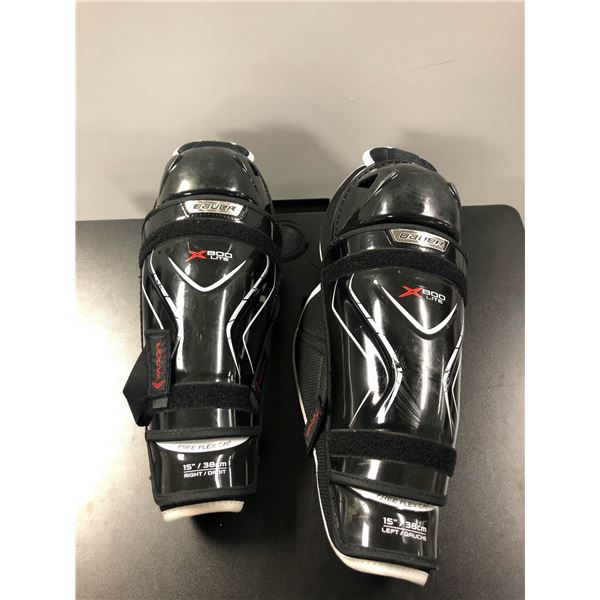 Pair of Bauer X800 Lite 15" shin pads