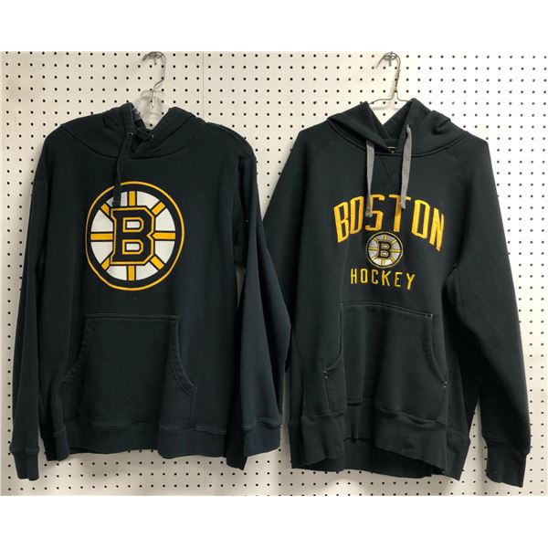 Group of 2 NHL Fanatics Boston Bruins hoodies - sizes XL & other hoody size not visible