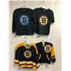Image 1 : Group of 4 assorted Boston Bruins kids' t-shirts & hoodies - sizes Youth/ M for kids
