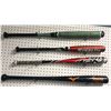 Image 2 : Group of 4 assorted baseball bats - includes Mizuno bamboo elite MZE62/ Easton Stealth IMX 13/ Rawli