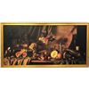 Image 2 : Large 103in x 53 1/2in framed decorative wall hanging