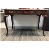 Image 1 : 3 drawer wooden study/writing desk (missing 1 handle) - approx. 4ft wide x 25in depth x 31in tall