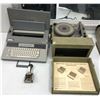 Image 1 : Group of 3 assorted vintage items - includes Smith-Corona SD750 w/ Spell Right Dictionary/ Audiotron