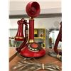 Image 2 : 2 Red candle stick retro  Telephones