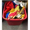 Image 1 : Large Bin of Flags