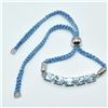 Image 2 : $150 Silver Blue Topaz(5.4ct) Bracelet