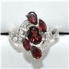 Image 1 : $150 Silver Garnet Cz(3.95ct) Ring