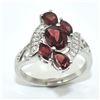 Image 2 : $150 Silver Garnet Cz(3.95ct) Ring