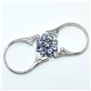 Image 1 : $400 Silver Certified Tanzanite Blue Topaz(7.4ct) Ring