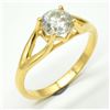 Image 2 : $1175 RoseGold Plated Sil Moissanite ( Round 7X7 Mm)(2.95ct) Ring