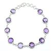 Image 1 : $200 Silver Amethyst(7.1ct) Bracelet