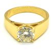 Image 2 : $500 RoseGold Plated Sil Certified Moissanite(Round 8.5 Mm)(6.25ct) Ring