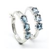 Image 1 : $90 Silver Blue Topaz London(1.75ct) Earrings