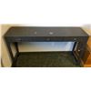 Image 1 : 3 drawer console table - approx. 55in wide x 14 1/2in depth x 32in height (needs minor paint job)