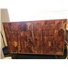 Image 2 : Rustic Geometrix accent cabinet (approx. 46in wide x 18in depth x 36 1/2in height)