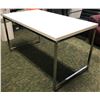 Image 2 : Contemporary white top desk (approx. 53in wide x 29 1/2in depth x 29 1/2in height)