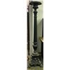 Image 1 : Decorative black cast-iron heavy-duty floor candle holder (approx. 18 1/2in wide x 6ft tall)