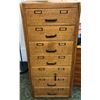 Image 1 : 7 drawer wooden office filing cabinet - approx. 22 1/2in wide  x 26in depth x 53in height