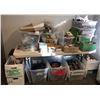 Image 1 : Large group of plumbing & electrical items - includes pipes/ hoses/ PVC pipe parts/ sprinkler heads/