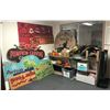 Image 1 : Large group of misc. set dec items - includes assorted Halloween & food signage/ Halloween decorativ