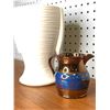 Image 2 : Small Victorian Hand Painted Lusterware pitcher & a Ceramic Vase