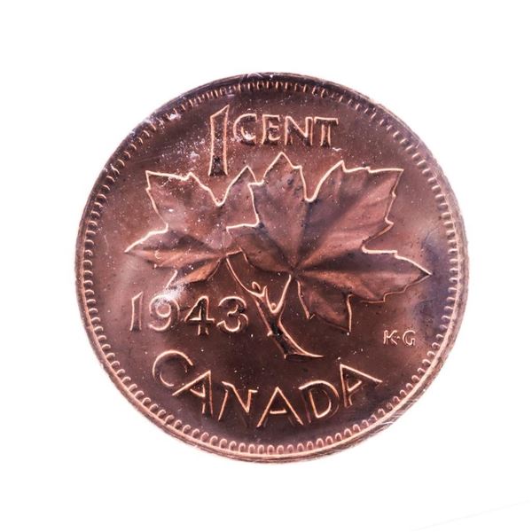 Canada, 1943 One Cent Red MS65 ICCS
