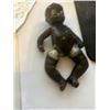 Image 2 : Vintage Porcelain 1930's Jointed Black Baby Doll Japan 4”