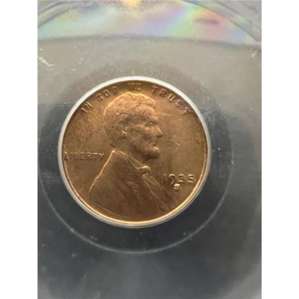 1935-S LINCOLN CENT NGC MS63 RED