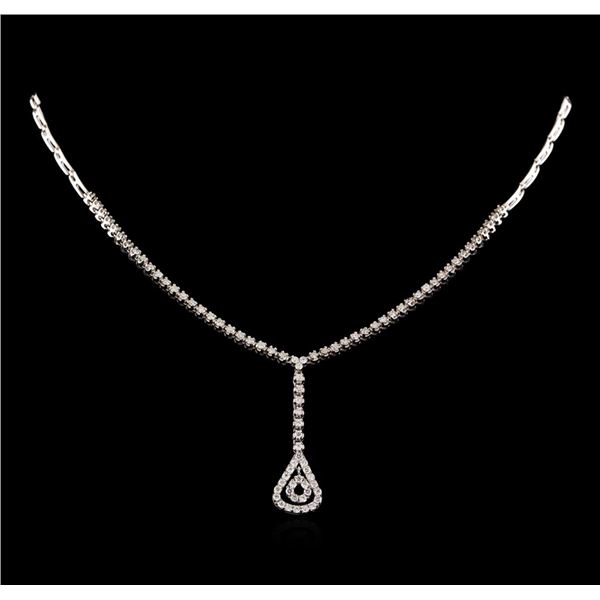 14KT White Gold 1.03 ctw Diamond Necklace