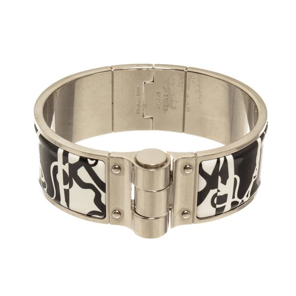 Hermes Enamel Wide Bangle