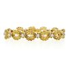 Image 1 : Vintage 18k Gold 1.51 ctw Diamond Twisted Wire Open Puffed Link Statement Bracel