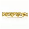 Image 3 : Vintage 18k Gold 1.51 ctw Diamond Twisted Wire Open Puffed Link Statement Bracel