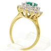 Image 7 : 18k Yellow Gold 1.83 ctw Oval Colombian Emerald Solitaire Dual Diamond Halo Ring