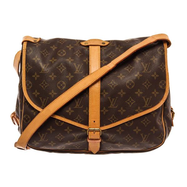 Louis Vuitton Brown Monogram Canvas Saumur 35 Shoulder Bag