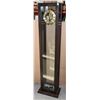 Image 1 : WOOD WITH GLASS GRANDMOTHER CLOCK (60" TALL)