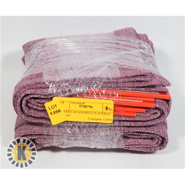 BUNDLE OF 6 PURPLE PLACEMAT 14"X19"