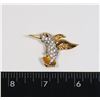 Image 1 : HUMMINGBIRD RHINESTONE BROOCH