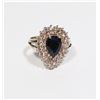 Image 1 : SAPPHIRE CZ RING STAMPED .925