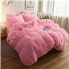 Image 1 : Lot of 1 King Size Fuzzy/Shaggy Duvet Cover - Pink - 104" x 90"