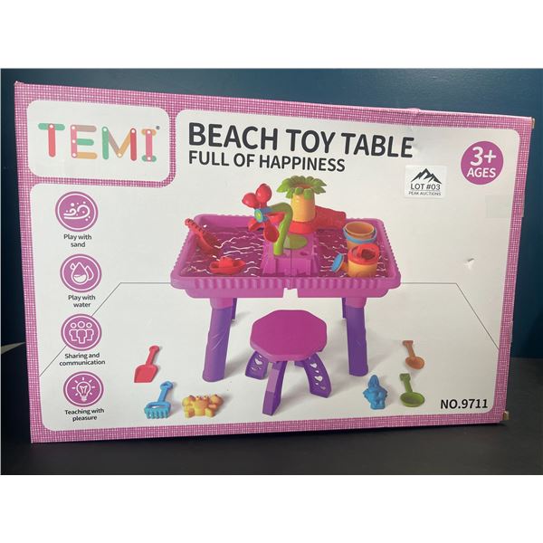 Lot of 1 TEMI Beach Toy/Sensory Play Table for Kids