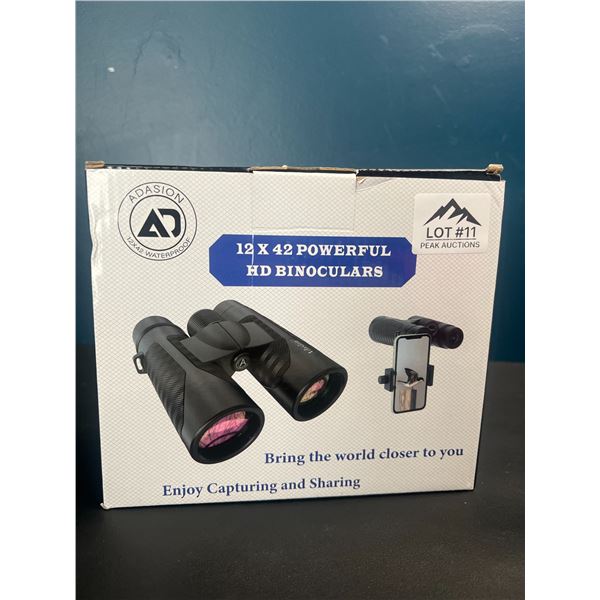 Lot of 1 Pair of 12x42 Powerful HD Binoculars