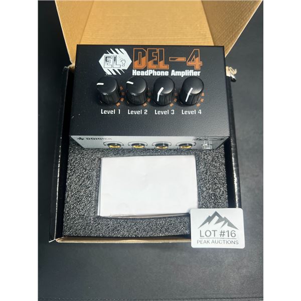 Lot of 1 Donner Del-4 Professional Stereo Headphone Amplifier