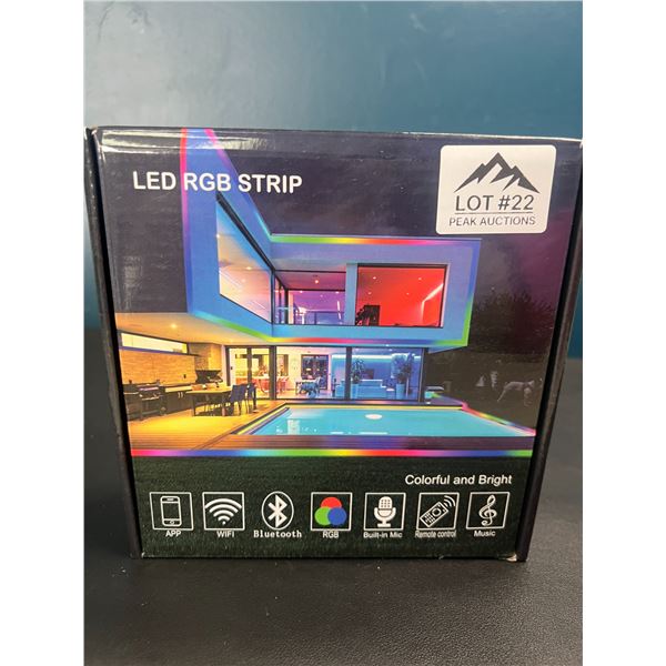 Lot of 1 LED RGB Strip Light Kit w/ App & Remote Control (32FT Length)