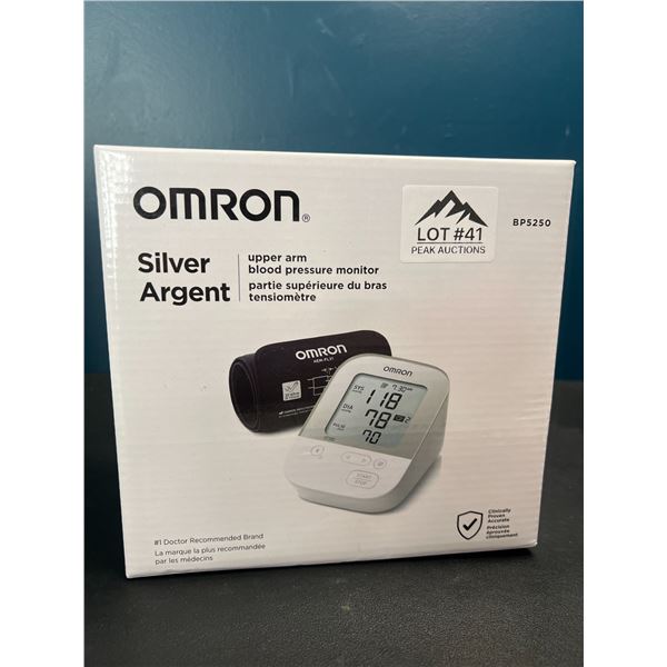 Lot of 1 OMRON Silver Upper Arm Blood Pressure Monitor