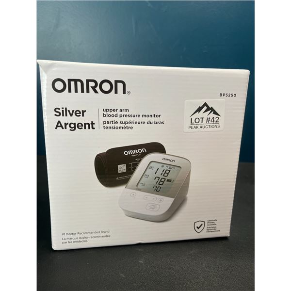 Lot of 1 OMRON Silver Upper Arm Blood Pressure Monitor