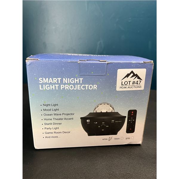 Lot of 1 Starry Night Smart Galaxy Light Projector w/ Remote Control