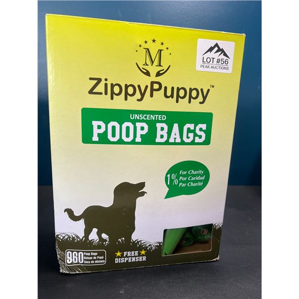 Lot of 1 Box of Doggy Poop Bags - 960 pack - Unscented