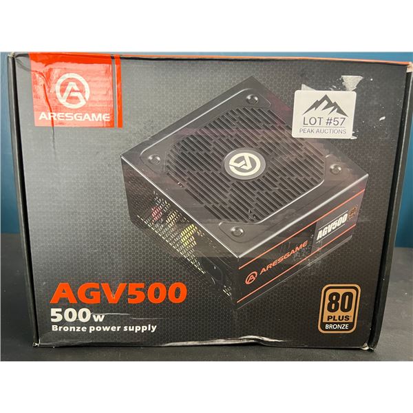 Lot of 1 Aresgame AGV500 500W Bronze Power Supply for PC's