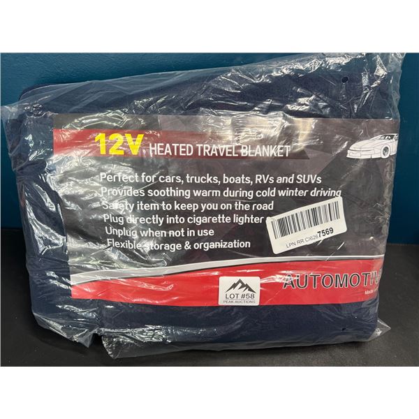 Lot of 1 12V Heated Travel Blanket