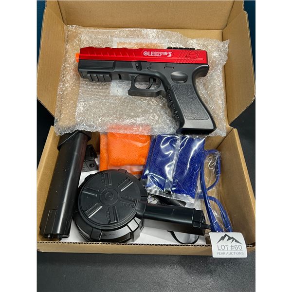 Lot of 1 Gcock Crystal Bullet Series Electric Gel Ball Blaster Gun w/ Ammo &Accessories